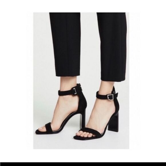 NIB Rag & Bone Ellis Mid Heel Suede Leather In BLACK - Picture 3 of 8